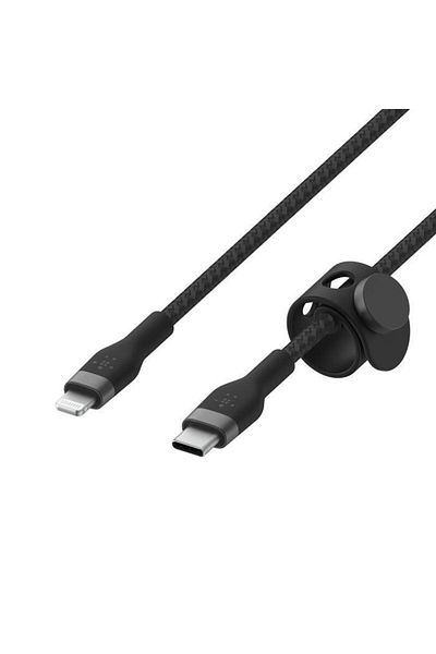 Belkin Belkin BOOST CHARGE PRO Flex USB-C to LTG Cable, Silicone Braided, 3M, Black