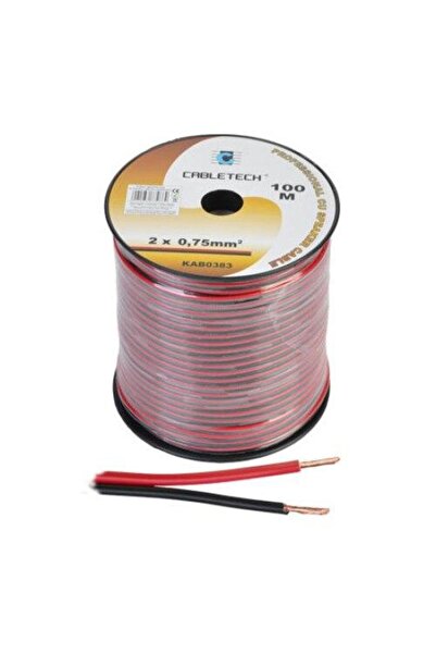 Cabletech Copper speaker cable 2x0.75mm red/black 100m
