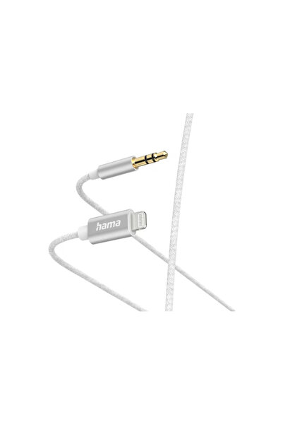 Hama Cablu audio Hama 201522, Lightning - Jack 3.5mm, 1m (Alb)