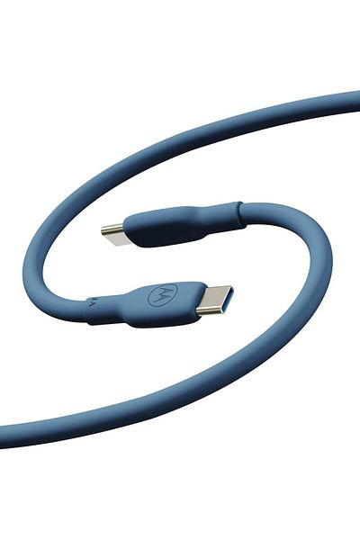 Motorola Cablu de date Motorola SJCS0CCB20ET1-EU-BL, USB Type-C, 5A, 480Mbps, 2m (Albastru)