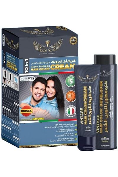 Vintage Hair Color Cream 10x1 Natural Black