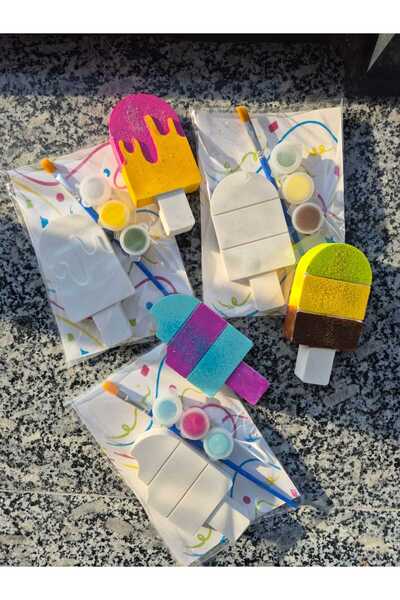 7nisan DONDURMA TAŞ BOYAMA SETİ /(5+5+5) 15 ADET/ kendin Yap,dıy,doğum Günü Hediyesi, Tatil Hediyesi