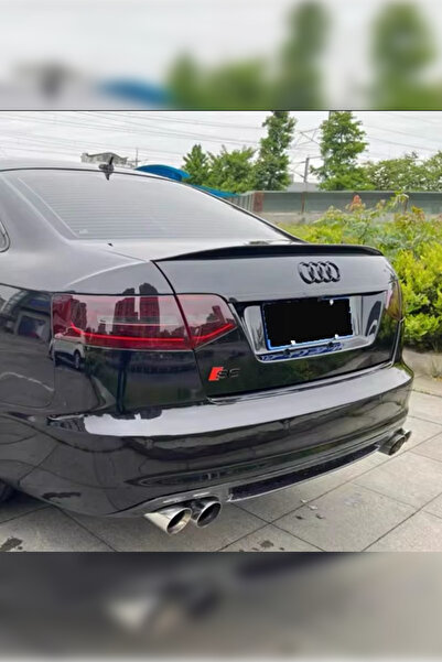 Harphour Audi A6 C6 Bagaj Üstü Spoiler Parlak Siyah Spoyler Plastik İthal 200...