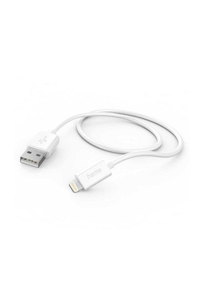 Hama Cablu de date Hama 201579, USB-A - Lightning, 1m (Alb)