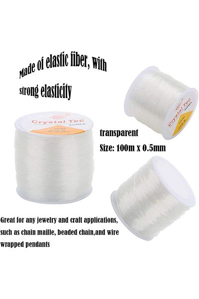 Generic Strong Crystal Elastic Beading Cord Thread String For DIY Bracelet Jewelry Making 1mm - Sadeqeen