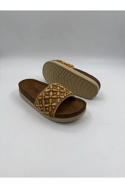 Pienn Summer Women's Orthopedic Double and High Sole Stone Daily Slippers