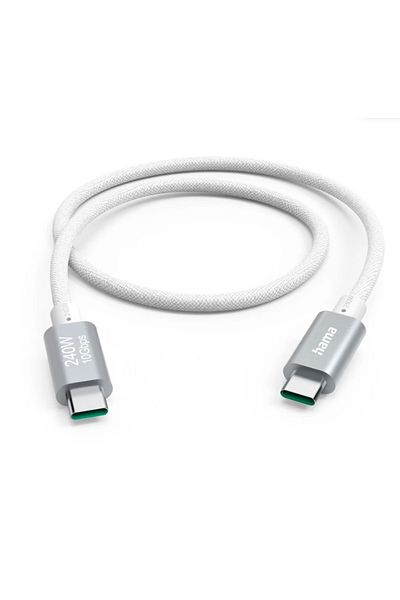 Hama Cablu de date Hama 201724, USB Type-C - USB Type-C, 240W, 1.5 m (Alb)
