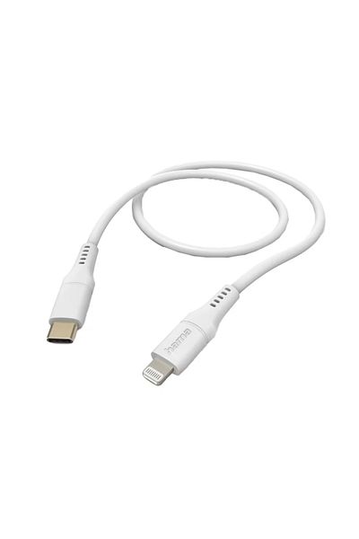 Hama Cablu de date Hama 201574, USB-C - Lightning, 1.5m (Alb)