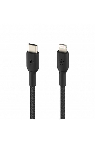 Belkin Cablu de date Belkin BOOST CHARGE, USB-C la Lightning, Implementat, 2m (Negru)