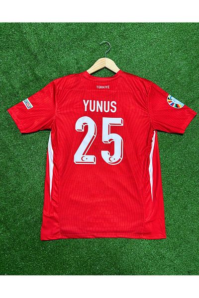 MONTENERO T.Ü.R.K.I.Y.E E.U.R.O 2024 Y.U.N.U.S A.K.G.U.N Home Jersey (Red)