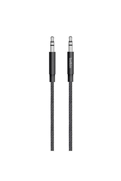 Belkin Cablu audio Belkin MIXIT UP Metallic AUX, jack 3.5 mm, 1.2 m, Negru