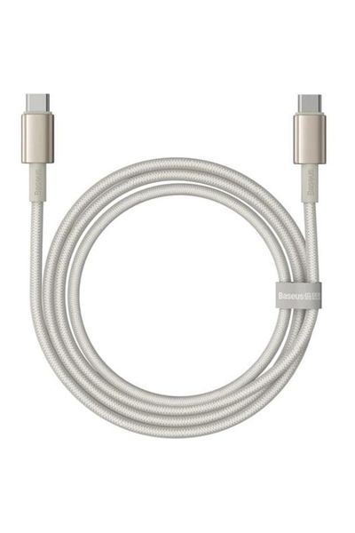 Baseus Cablu Date si Incarcare USB-C - USB-C Baseus Tungsten Gold, P10319800G21-00, 100W, 1m, Auriu
