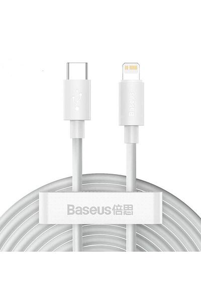 Baseus Cablu de Date Baseus, USB Type-C - Lightning, Fast Charge, PD 20W, 1.5m, Alb