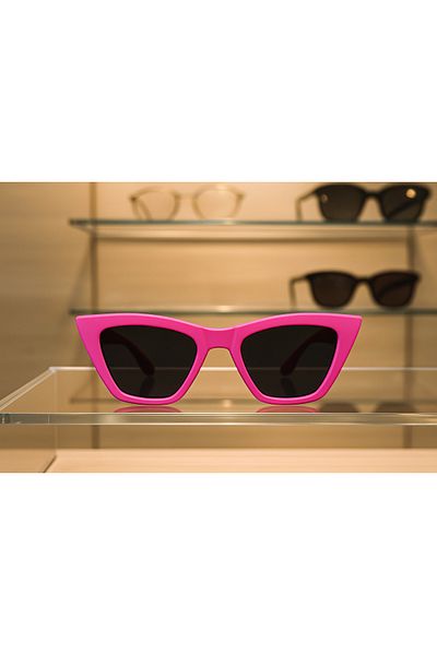 CHANCE GİFT Fuchsia Rimmed Girls' Sunglasses Cat Eye Design Uv400 Protection Children's Fashion Style