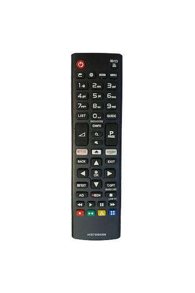 Bogadini LG AKB75095308 Remote Control For LCD/LED With Netflix Button, Original Functions, Black