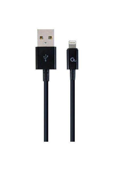 Gembird Cablu alimentare si date Gembird, USB 2.0 (T) la Lightning (T), 2m, Negru, CC-USB2P-AMLM-2M
