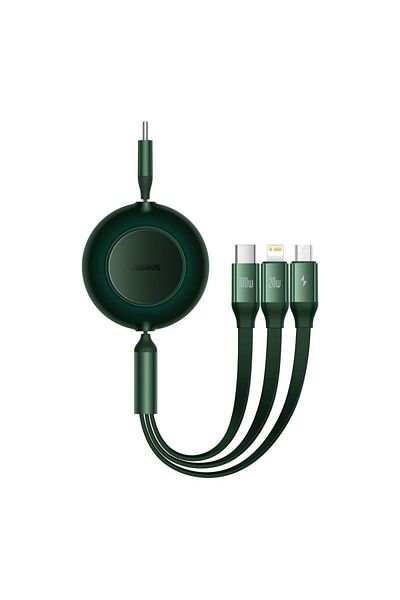 Baseus Data cable 3 in 1 Baseus Bright Mirror 2, USB Type-C, 3.5A, 1.1m, Green