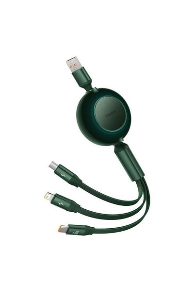 Baseus Data cable 3 in 1 Baseus Bright Mirror 2, USB - Micro-USB/Lightning/USB Type-C, 66W, 1.1m, Green