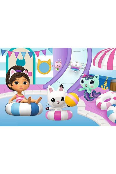 Trefl Trefl Gabbys Dollhouse puzzle, Gabby at the pool, 60 pieces