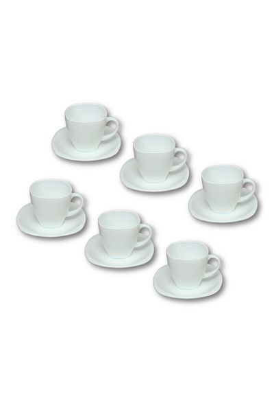 Houzi 12 Piece Cup & Saucer Set Opal ware