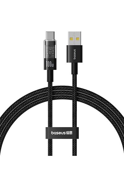 Baseus Baseus Gem Power and Data Cable, Fast Charging Data Cable for Smartphone, 100 W, 2m (Black)