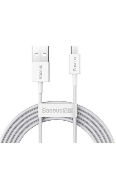 Baseus Cablu alimentare si date Baseus, Superior, Fast Charging, USB la Micro-USB 2A 2m, Alb