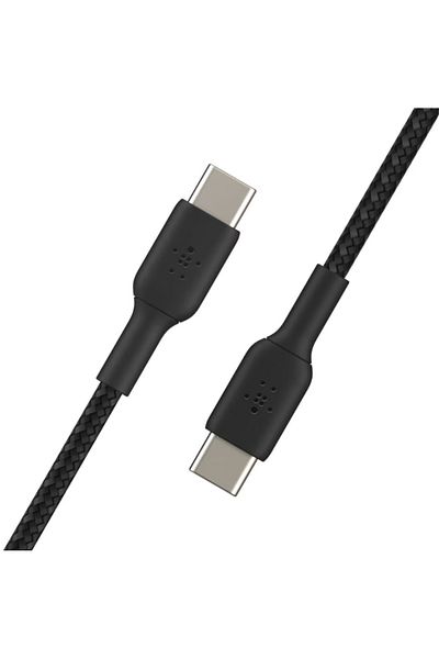 Belkin Cablu de date Belkin Boost Charge împletit, USB-C/USB-C, 1 m (Negru)