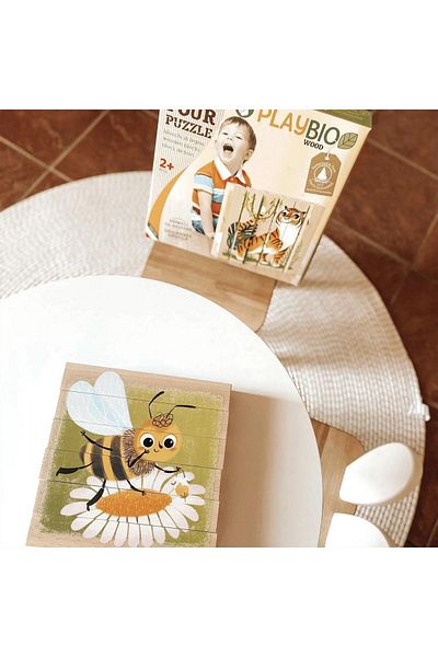quercetti Quercetti Puzzle Wild Animals Organic