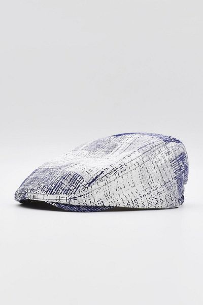Külah Men's Patterned Summer Cap - Navy Blue