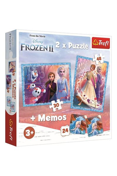 Trefl Puzzle Trefl 2 in 1 Disney Frozen II - Tinutul misterios, 78 piese