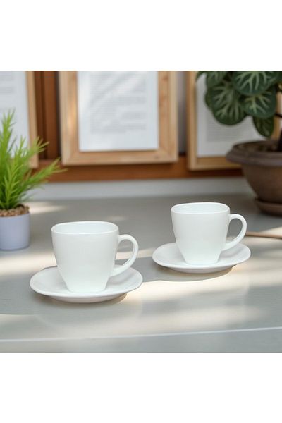 Houzi 12 Piece Cup & Saucer Set Opal ware