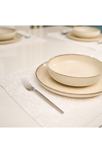 kesenegore 6 قطع من قماش رانفورس أبيض منقوش بالزهور سرفرة أمريكية (35 × 45)