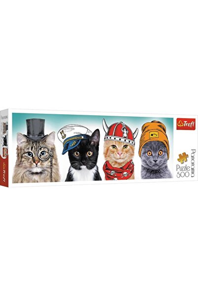 Trefl Trefl Panorama Puzzle A fluffy team, 500 pieces