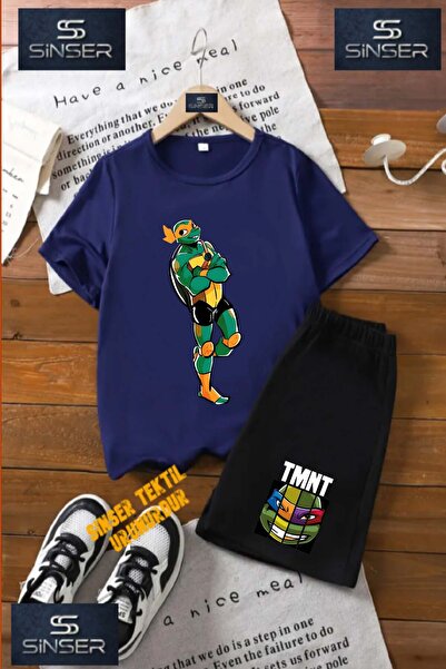 SS SİNSER Tricou cu gât rotund cu imprimeu special pentru copii UNISEX „NINJA...