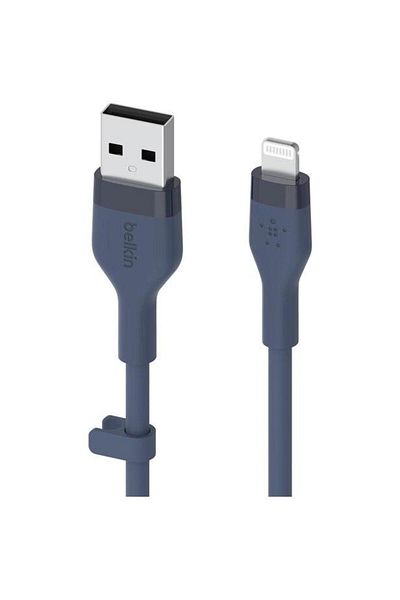 Belkin Cablu de incarcare Belkin, Boost Charge Flex, Silicon, USB-A la Lightning, 1M, Albastru