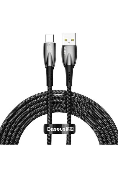 Baseus Baseus Glimmer Series USB-A - USB-C Data and Charging Cable, 100W, 2m, Black CADH000501