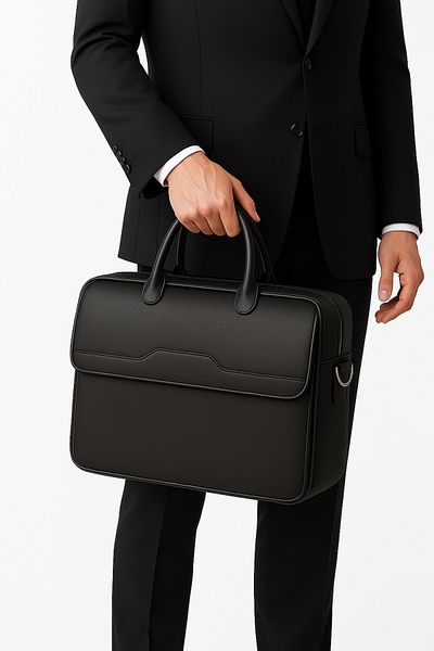 Çantacım Laptop Bag Leather Briefcase 15.6" Inch Black