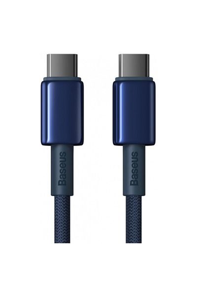 Baseus Cablu Date si Incarcare Baseus Tungsten Gold P10319800321-03, USB-C - USB-C , 100W, 1m (Albastru)