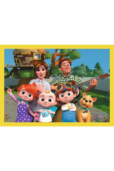Trefl Trefl 4 in 1 Cocomelon Puzzle, Family Presentation, 12/15/20/24 pieces