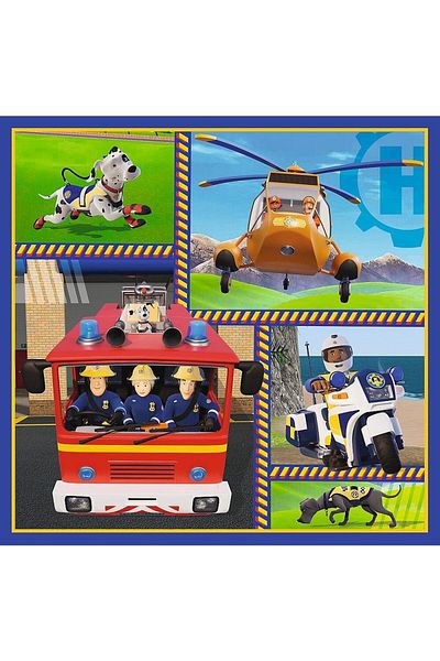 Trefl Trefl 3 in 1 Fireman Sam Puzzle, A Day in the Life of a Firefighter, 20/36/50 pieces