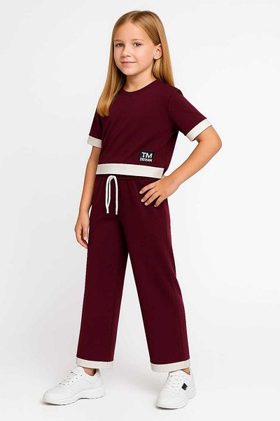 Midani Store Girl's Short Sleeve 100% Cotton Tracksuit Set 8 -16 Years