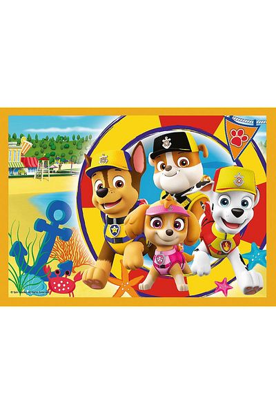 Trefl Puzzle Trefl 4 in 1, 207 piese, Patrula Catelusilor - Sarbatorile