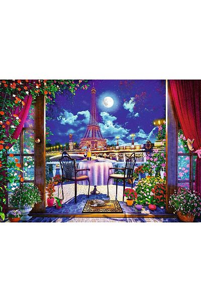 Trefl Puzzle Trefl Premium Plus - Tea Time, Parisul In Lumina Lunii, 1000 piese