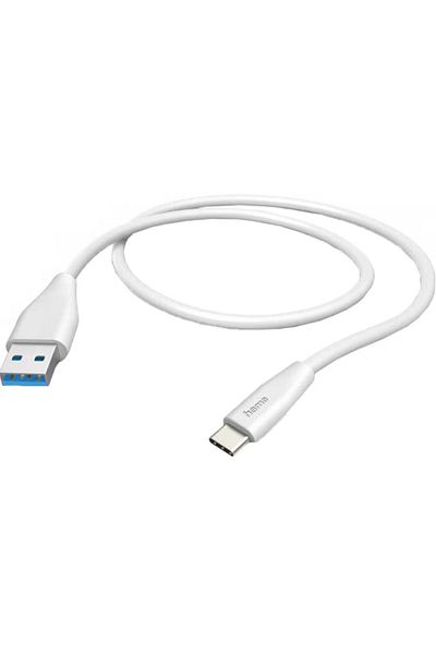 Hama Cablu date HAMA 201596, USB-A - USB-C, 1.5m (Alb)