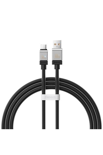 Baseus Baseus CoolPlay USB-A - USB-C Data and Charging Cable, 100W, 1m, Black CAKW000601