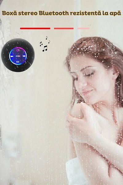 clickzu Clickzu Bluetooth speaker, waterproof IPX4, suction cup, RGB LED, handsfree, 3W, bath/shower