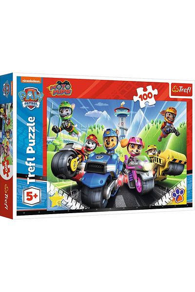 Trefl Trefl Puzzle - Paw Patrol, Puppies on Motorcycles, 100 pieces