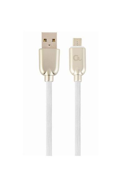 Gembird Gembird power and data cable, USB 2.0 (T) to Micro-USB 2.0 (T), 2m, White, CC-USB2R-AMmBM-2M-W