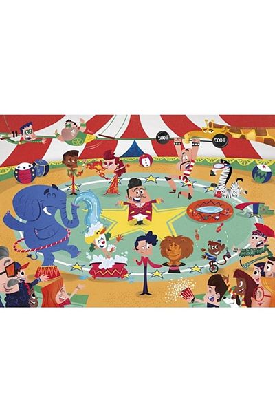 CLEMENTONI Crazy Circus supercolor puzzle, 104 pieces