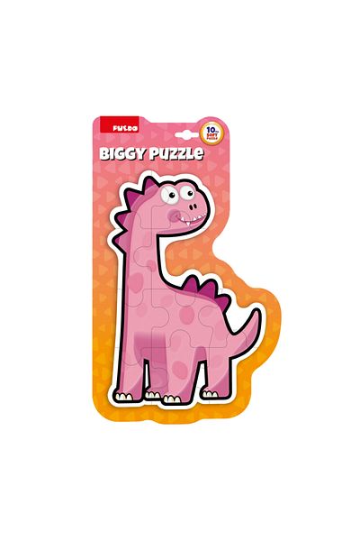 PUEDO TOYS PUEDO Dinosaur maxi puzzle, 10 large pieces, 2+ years, Pink